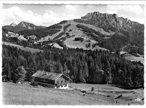 AK, Wertach Hochallgäu, Terassen-Café und Pension, Alpenhaus "Zum Toni", um 1960