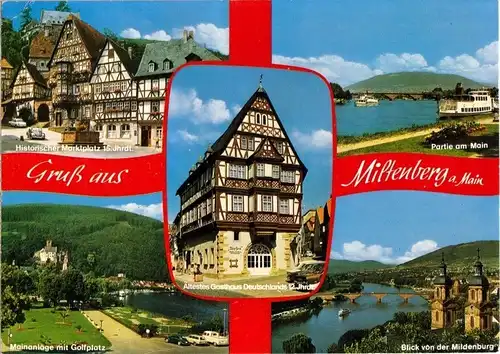 AK, Miltenberg Main, fünf Abb., gestaltet, um 1976