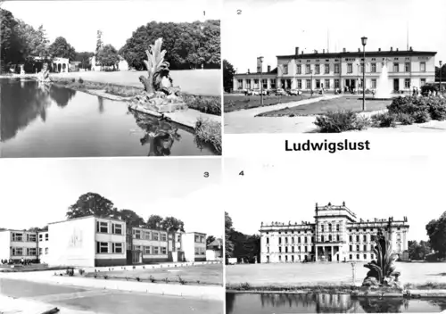 AK, Ludwigslust, vier Abb., 1980