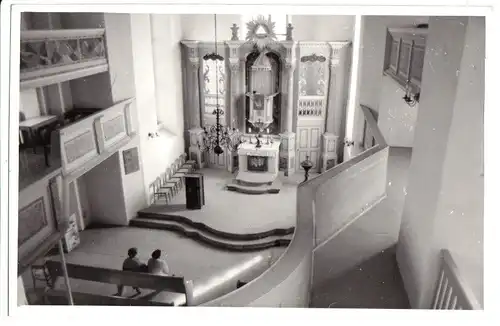 Foto im AK-Format, Schmannewitz, Innenansicht der Kirche, 1984