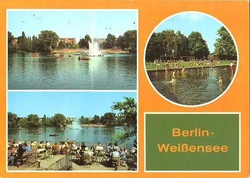 AK, Berlin Weißensee, Am Weißen See, 3 Abb., 1986