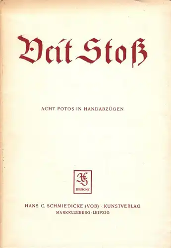 acht großformatige Fotos, Arbeiten von Veit Stoß in verschiedenen Kirchen, 1961