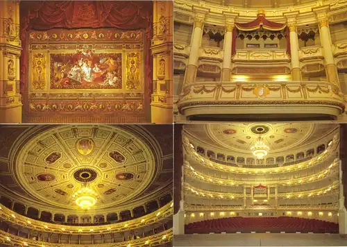 AK-Mappe mit 18 (15+3) Color-AK, Dresden, Semperoper, 1988