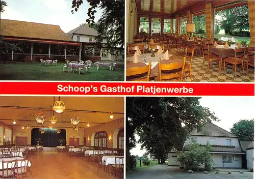 AK, Ritterhude OT Platjenwerbe, Schoop's Gasthof, vier Abb., um 1980