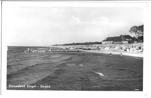 AK, Ostseebad Zingst, Partie am Strand, 1951