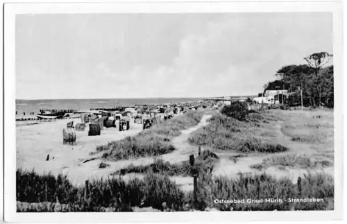 AK, Seeheilbad Graal-Müritz, Strandleben, 1954