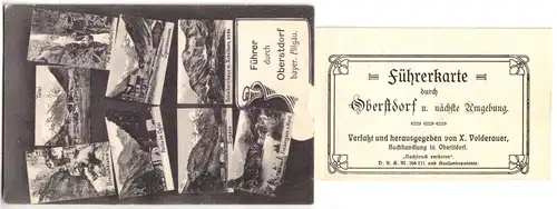AK, Oberstdorf Allgäu, sieben Abb., inneliegend kleiner Umgebungsführer, 1912