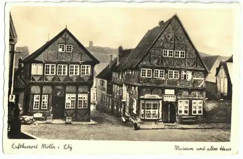 AK, Mölln Lbg., Museum und altes Haus, um 1938