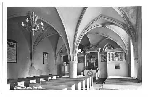 AK, Chorin, Kloster Chorin, Kapelle Innenansicht, 1953