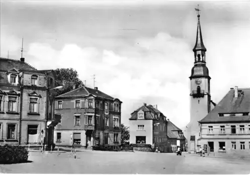 AK, Siebenlehn Sachs., Markt?platz, Kirche, 1970