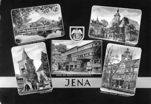 AK, Jena, fünf Abb. gestaltet, 1964