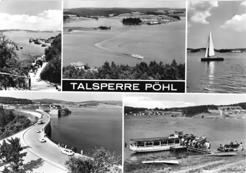 AK, Talsperre Pöhl bei Plauen Vogtl., fünf Abb., 1974