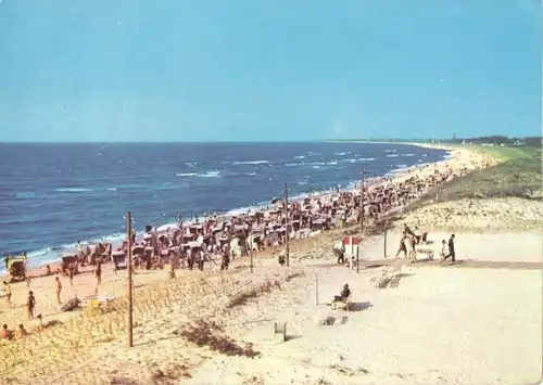 AK, Ostseebad Dierhagen, Strandpartie belebt, 1967