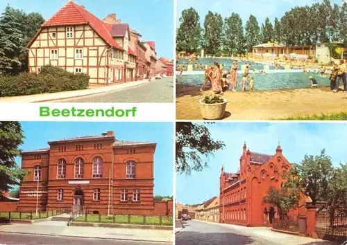 AK, Beetzendorf Kr. Klötze, vier Abb., u.a. Post, 1980