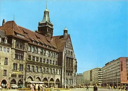 AK, Karl-Marx-Stadt, Markt mit Rathaus, 1974