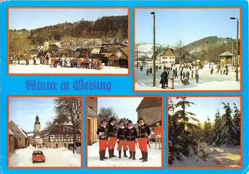 AK, Geising Kr. Dippoldiswalde, fünf Winteransichten, 1987