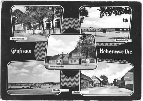 AK, Hohenwarte Kr. Burg, fünf Abb., gestaltet, u.a. Gaststätten, 1963