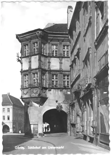 AK, Görlitz, Schönhof am Untermarkt, 1966