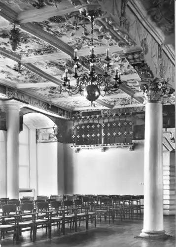 AK, Güstrow, Schloß Güstrow, Jagdsaal, 1976