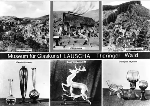 AK, Lauscha Thür. Wald, Museum für Glaskunst, sechs Abb., 1978