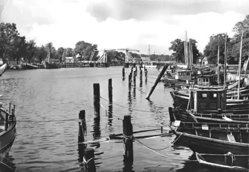 AK, Greifswald Wieck, Fischereihafen, 1962