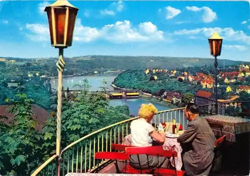 AK, Essen, Gaststättenterrasse am Baldeneysee, um 1972