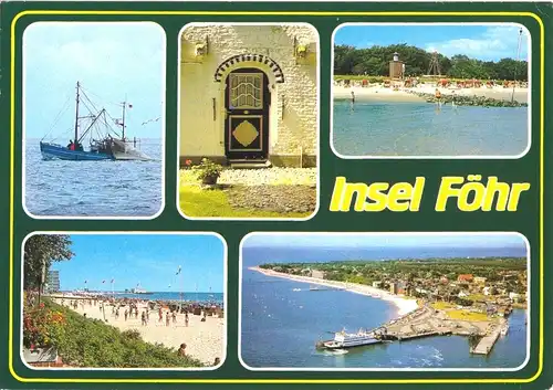 AK, Nordseeinsel Föhr, fünf Abb., 1990