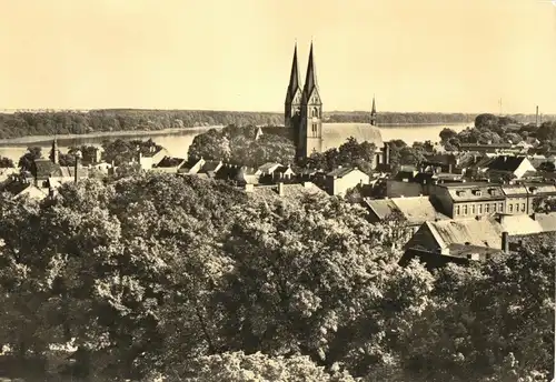 AK, Neuruppin, Teilansicht mit Blick zur Klosterkirche, 1970