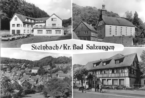 AK, Steinbach Kr. Bad Salzungen, vier Abb., u.a. Volkshaus, 1986