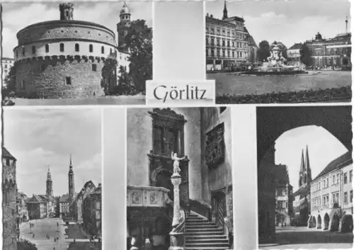 AK, Görlitz, fünf Abb., 1958