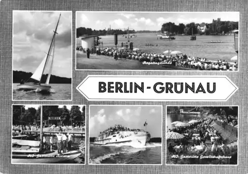 AK, Berlin Grünau, fünf Abb., gestaltet, 1963