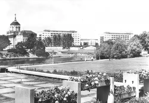 AK, Potsdam, Blick über die Freundschaftsinsel zum "Hans-Marchwitza", 1977