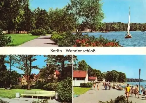 AK, Berlin Köpenick, Wendenschloß, 3 Abb., 1986
