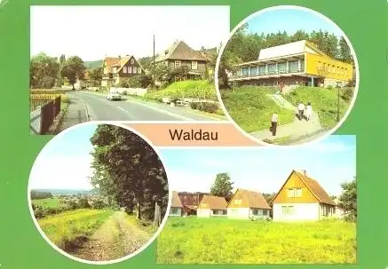 AK, 4 Abb., Waldau, Kr. Hildburghausen, 1986