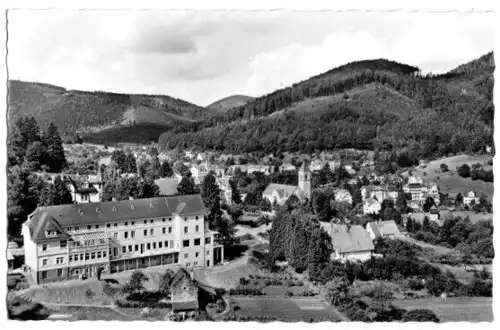 AK, Herrenalb Schwarzwald, Teilansicht 1, um 1958