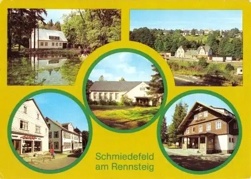 AK, Schmiedefeld am Rennsteig, 5 Abb., u.a. Kino, 1982