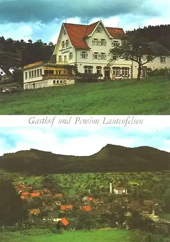 AK, Lautenbach, 2 Abb., Gasthof "Lautenfelsen", 1968