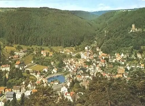 AK, Bad Liebenzell Schwarzw., Luftbild, ca. 1967