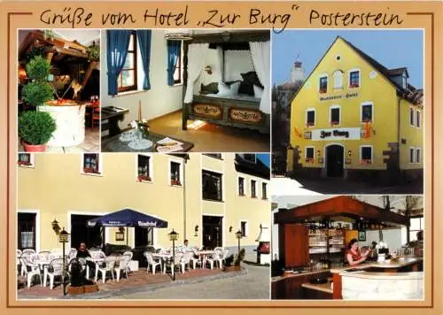 AK, Posterstein, Hotel "Zur Burg", fünf Abb., 1999
