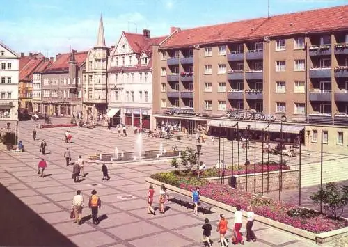 AK, Gotha, Neumarkt, belebt, 1977