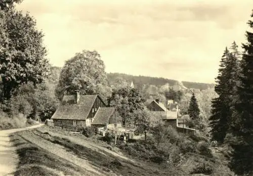 AK, Schierke Harz, Blick vom Marienweg auf Unterschierke, 1960