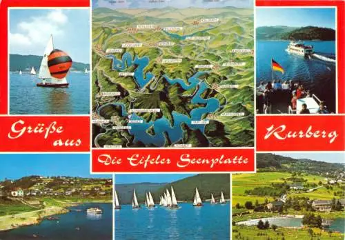 AK, Rurberg, Die Eifeler Seenkette, sechs Abb., um 1975
