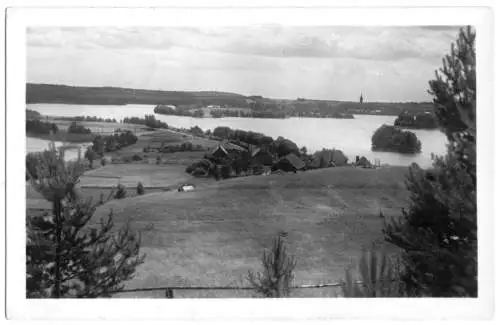 AK, Feldberg Meckl., Totale vom Hüttenberg, 1956