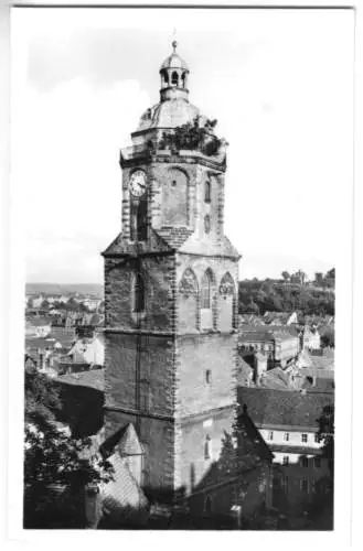 AK, Meißen Sachs., Turm der Frauenkirche, 1956