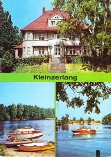 AK, Kleinzerlang Kr. Neuruppin, drei Abb., 1986