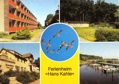 AK, Malchow Kr. Waren, Ferienheim "Hans Kahle", fünf Abb., um 1990