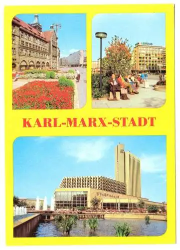 AK, Karl-Marx-Stadt, drei Abb., 1980