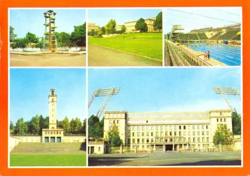 AK, Leipzig, Sportstätten, fünf Abb., 1982