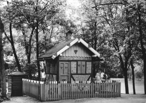 AK, Schönebeck - Bad Salzelmen, Hexenhäuschen im Kurpark, 1967