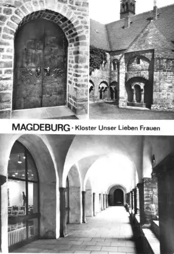 AK, Magdeburg, Kloster Unser Lieben Frauen, drei Abb., 1990
